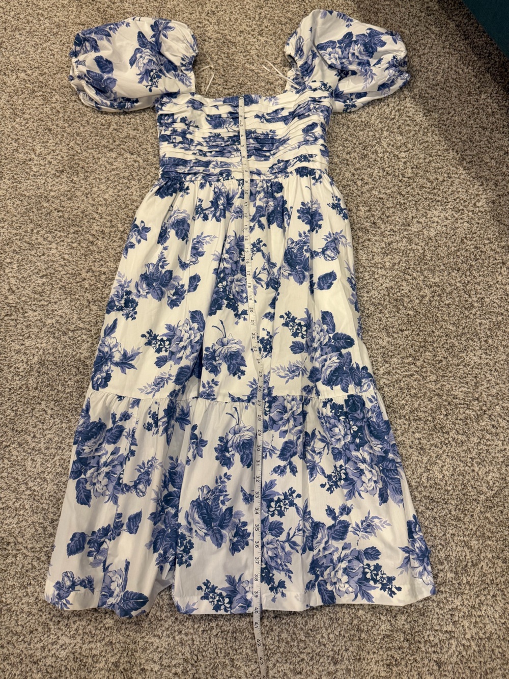Abercrombie & Fitch White Dress with Blue Trim - Picture 6 of 11